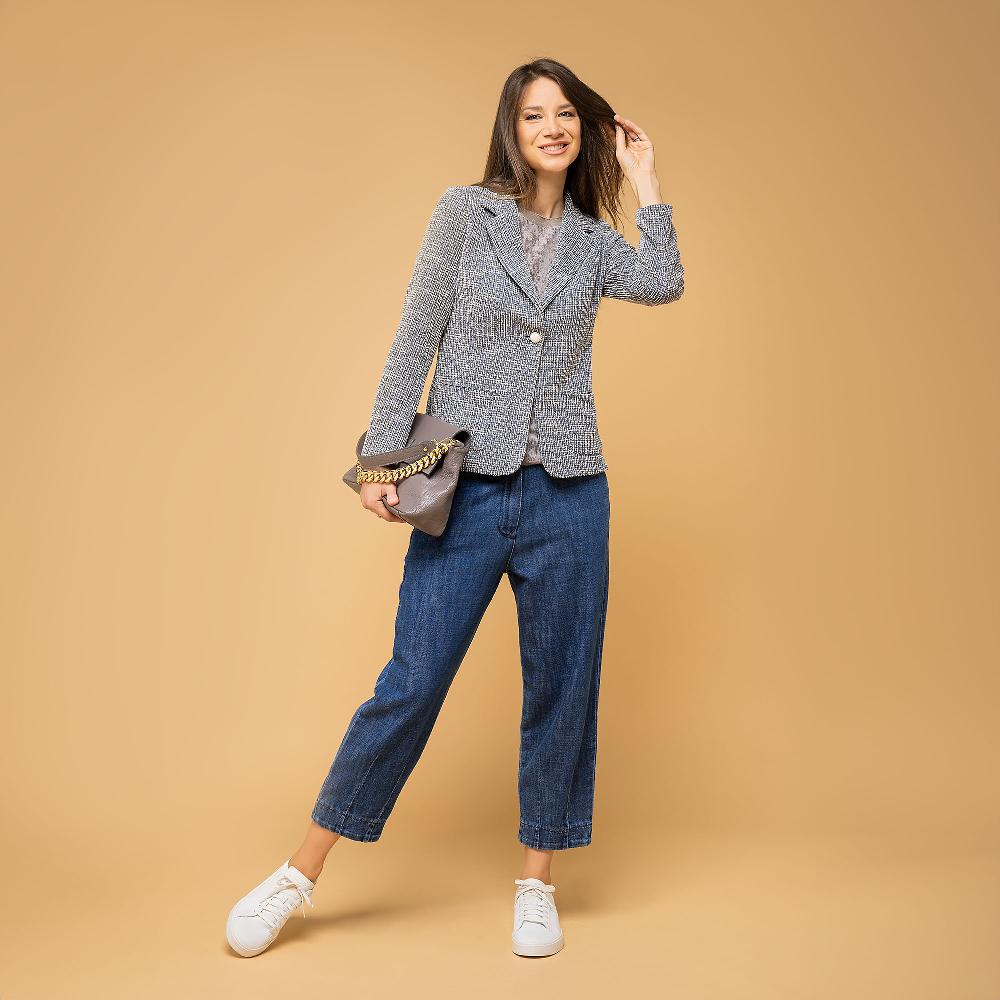 QVC Mood Atelier Giacca con collo revers in tweed di maglia