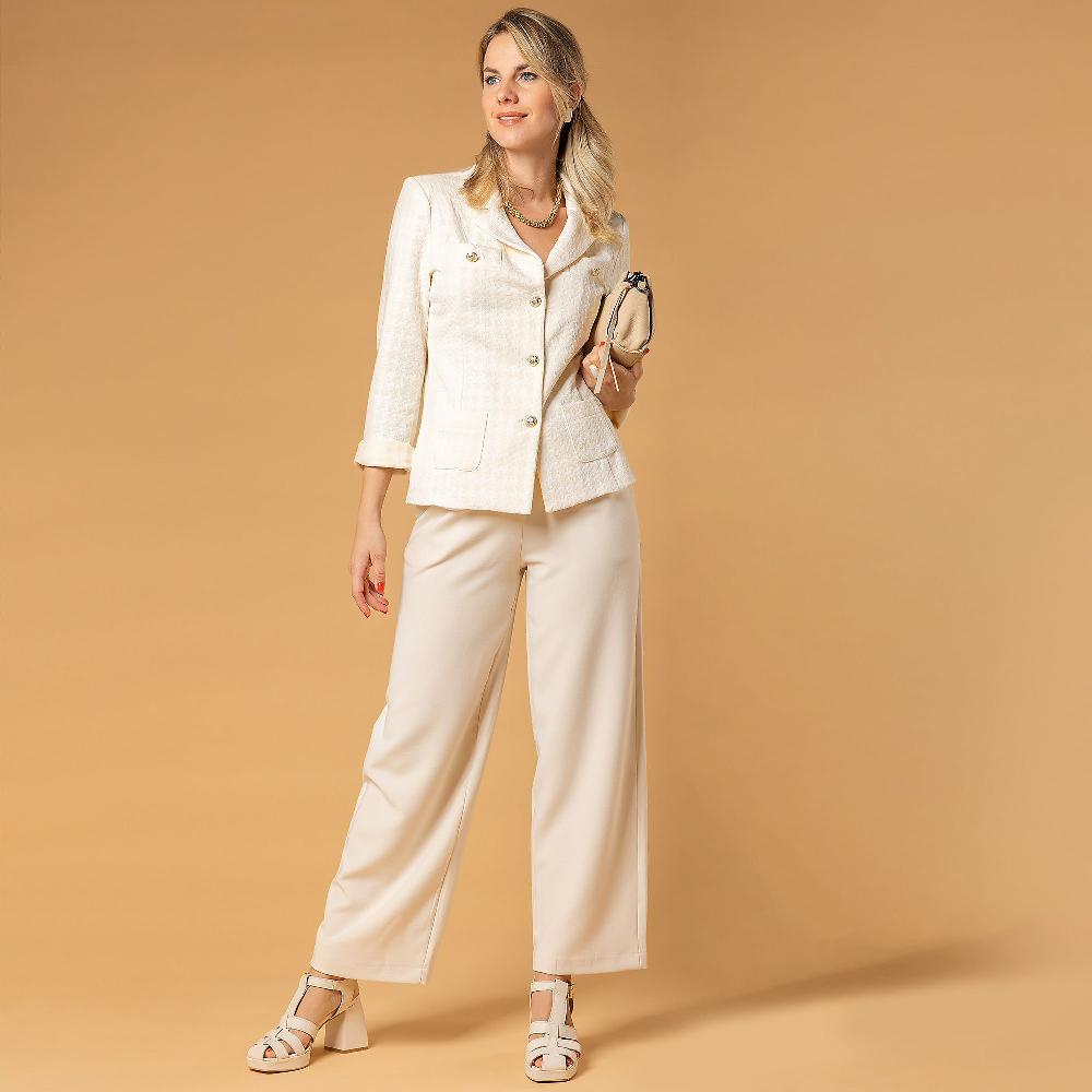 QVC Mood Atelier Giacca In Maglia Jacquard Collo Rever Bottoni Regimental