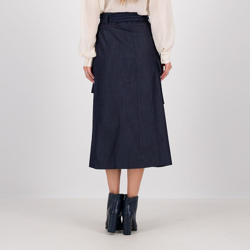 QVC Mood Atelier Gonna A Portafoglio In Gessato Davanti E Jeans Dietro