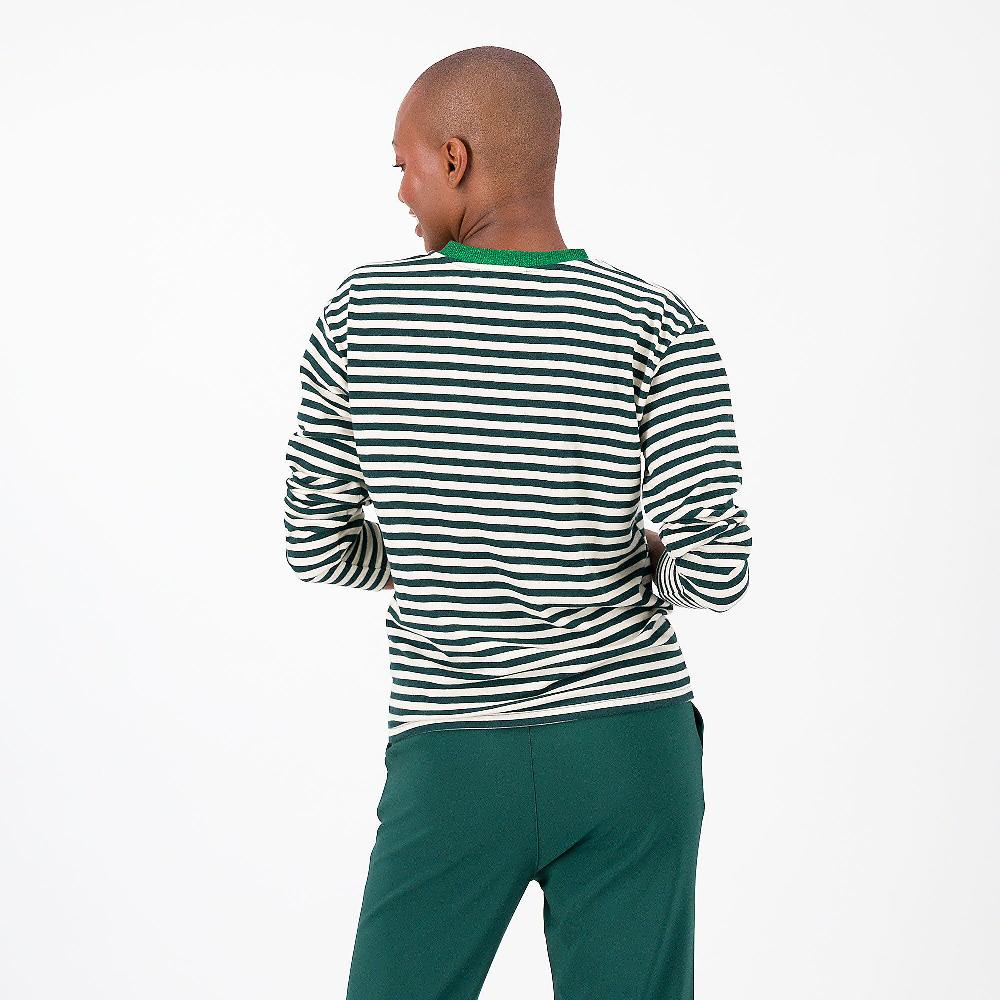 QVC Mood Atelier Maglia In Jersey A Righe Con Manica Lunga