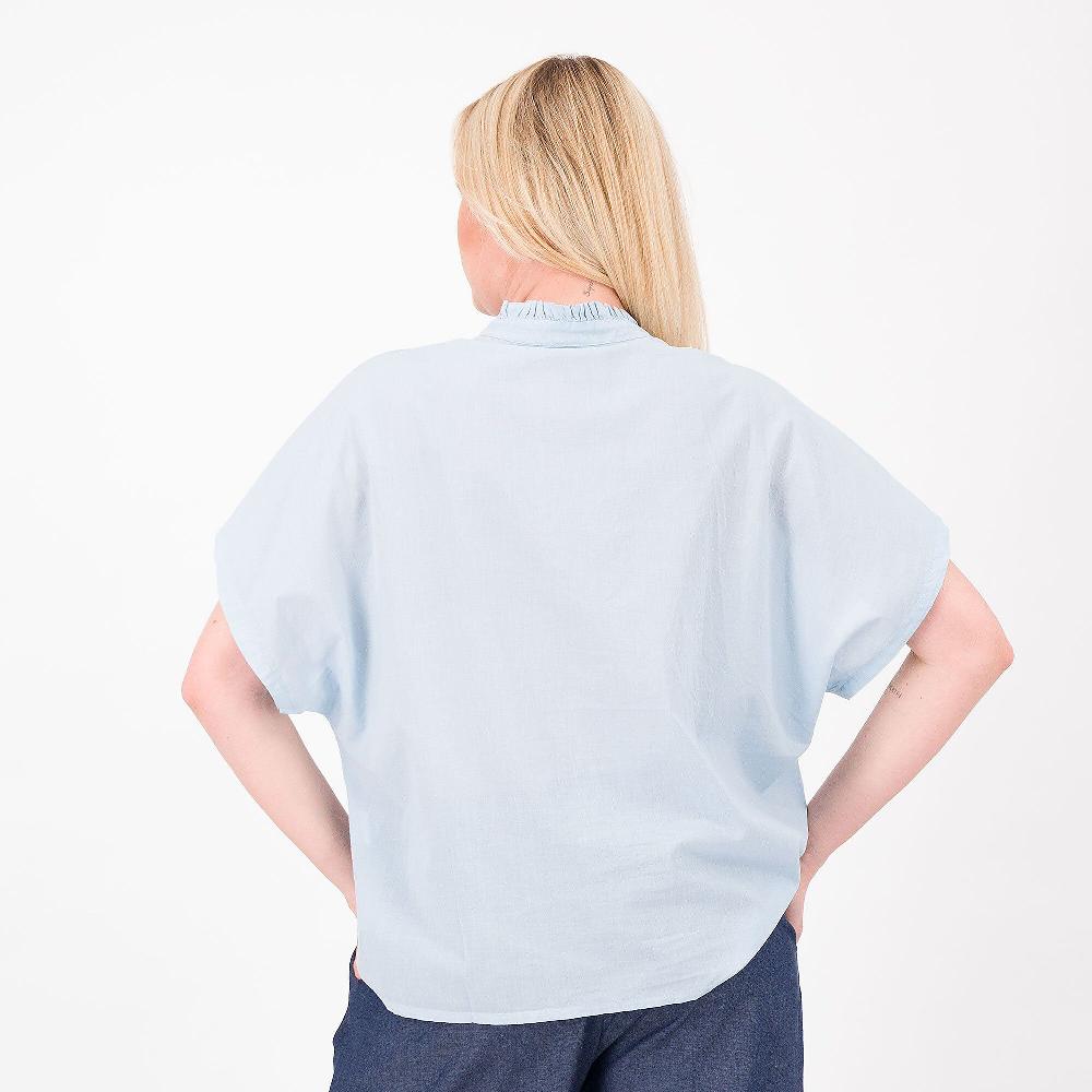 QVC Mood Atelier Maglia In Mussola Di Cotone Con Ricamo Allo Scollo