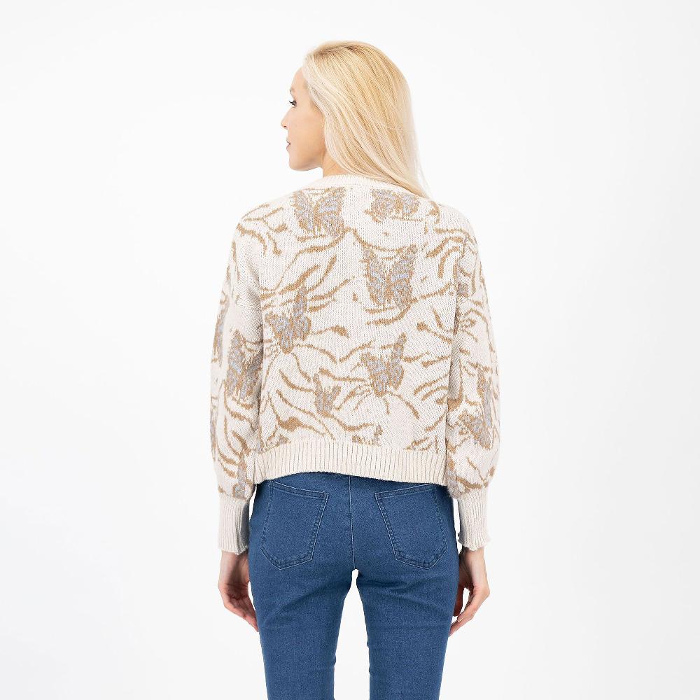 QVC Mood Atelier Maglia Jacquard Con Dettagli In Costa