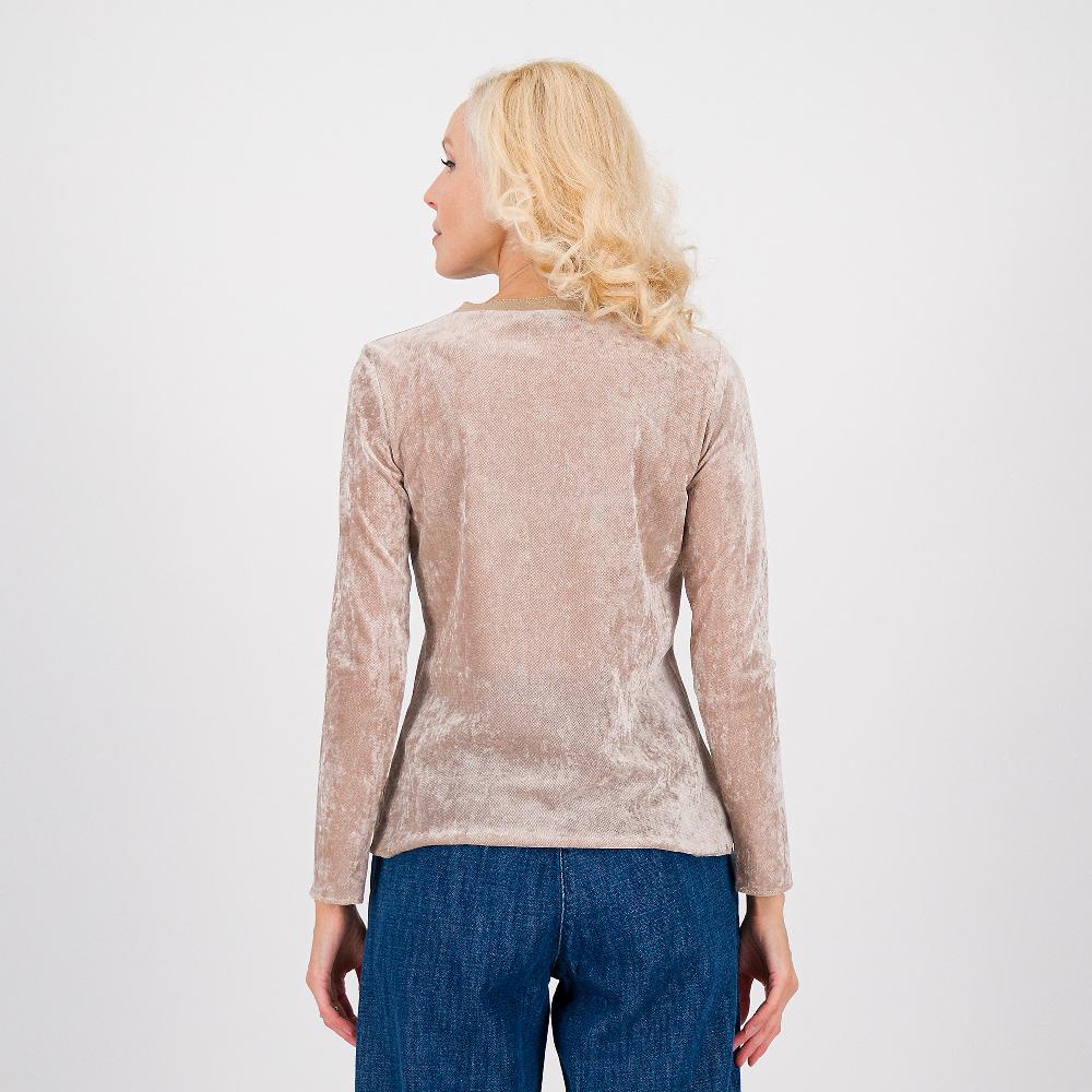 QVC Mood Atelier Maglia Sottogiacca In Tulle Vellutato Con Costina Lamé