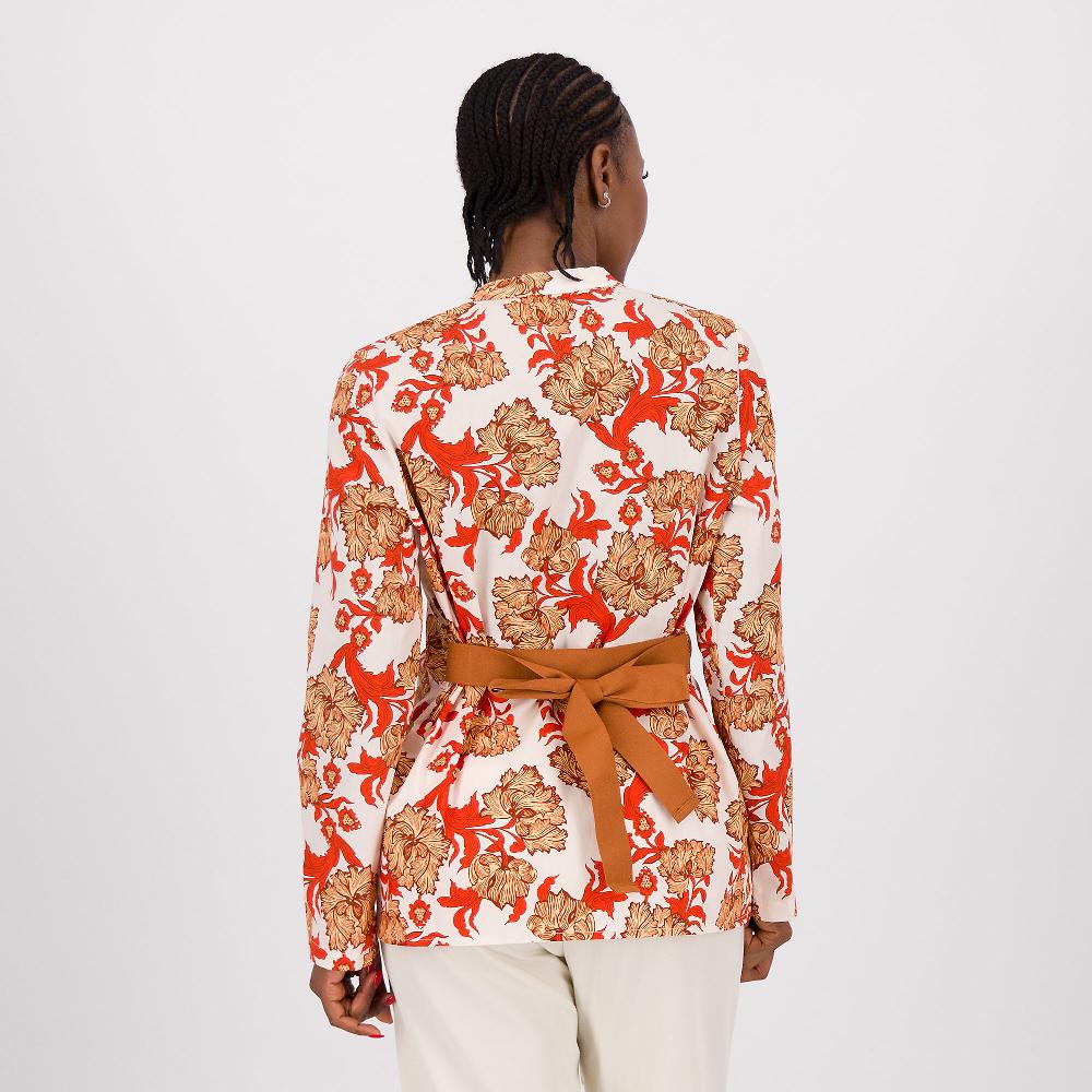QVC Mood Atelier Maxi Camicia In Cotone Fantasia A Maniche Lunghe