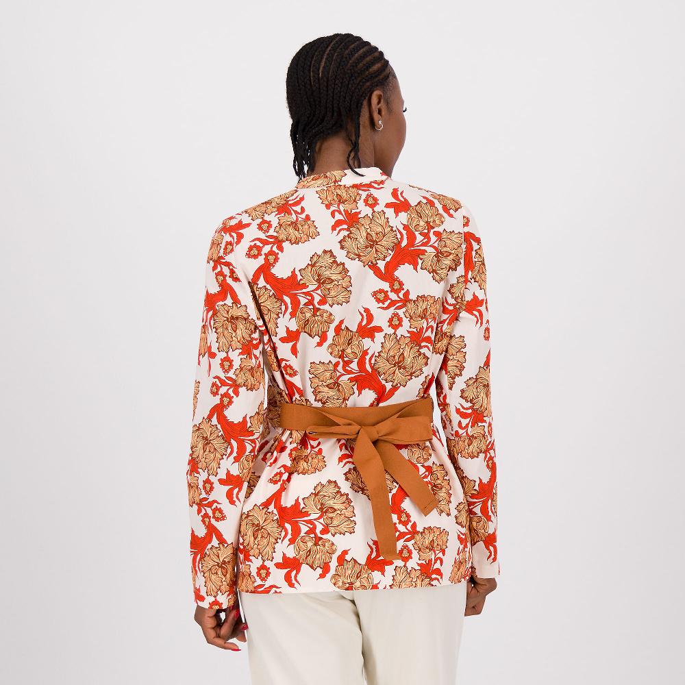 QVC Mood Atelier Maxi Camicia In Cotone Fantasia A Maniche Lunghe