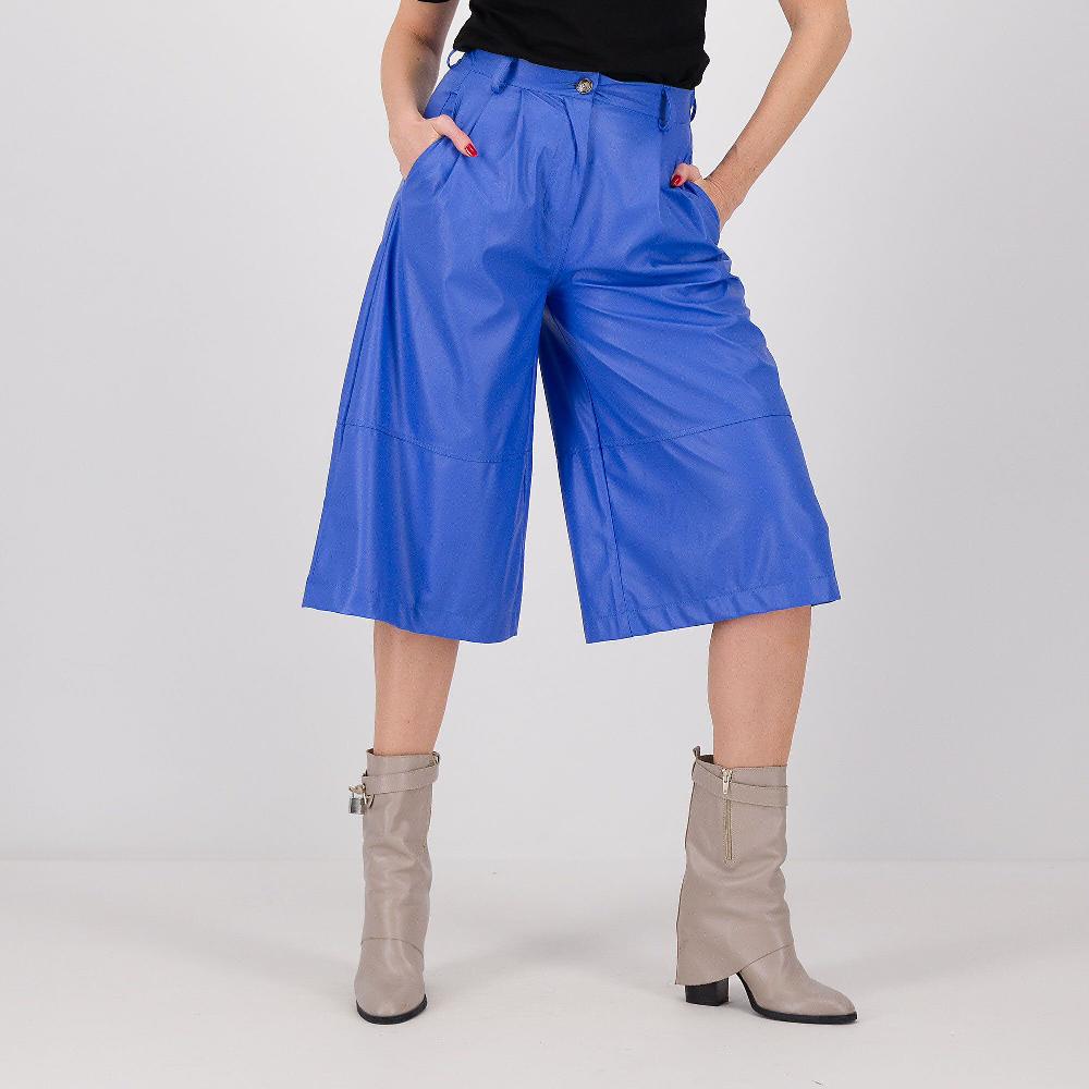 QVC Mood Atelier Pantagonna in tessuto spalmato con elastico in vita