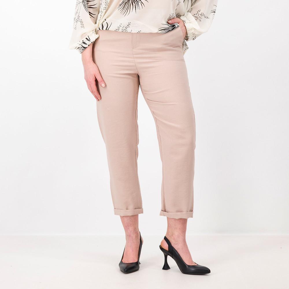 QVC Mood Atelier Pantaloni a carota in gabardina di viscosa