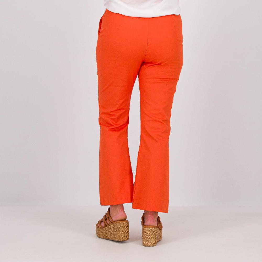 QVC Mood Atelier Pantaloni A Zampetta In Cotone Stretch Chiusura Con Gancio