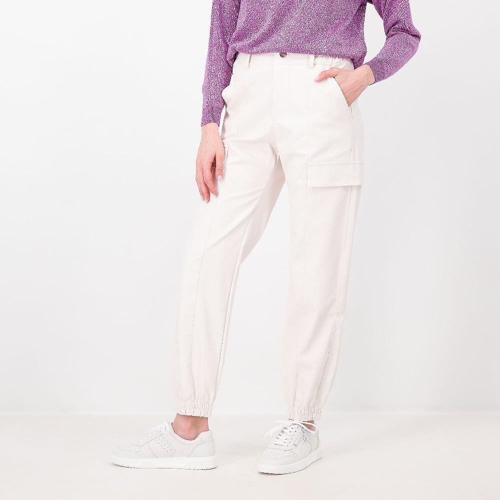 QVC Mood Atelier Pantaloni in tessuto spalmato di viscosa con tasche