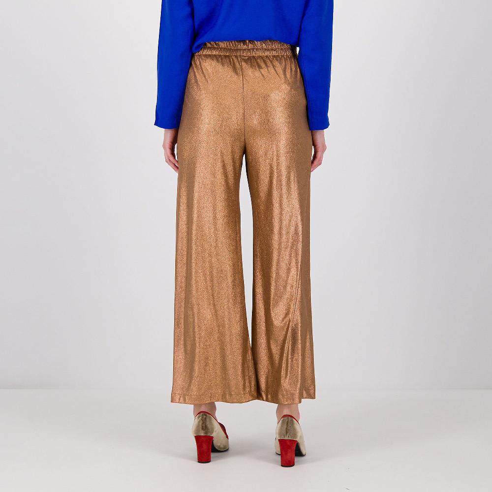 QVC Mood Atelier Pantaloni Lunghi Scamosciati Effetto Lamé