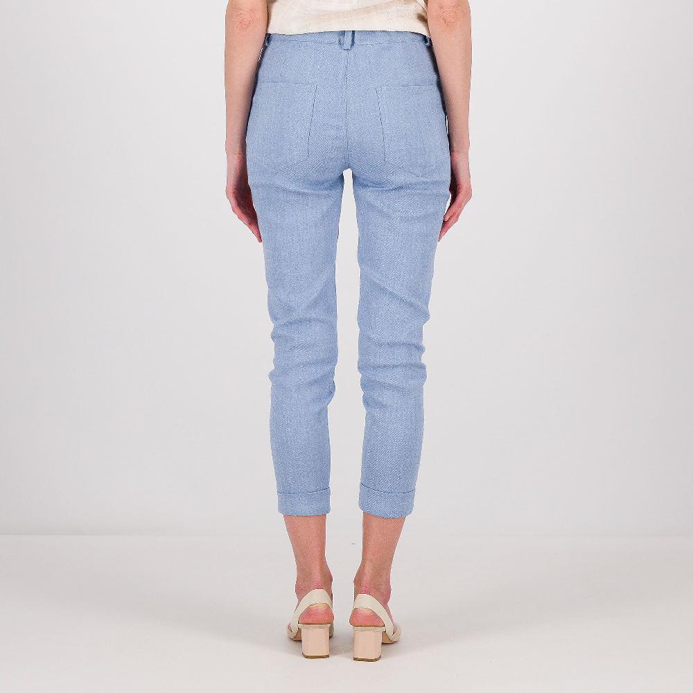 QVC Mood Atelier Pantaloni Paperbag A Carota Effetto Denim