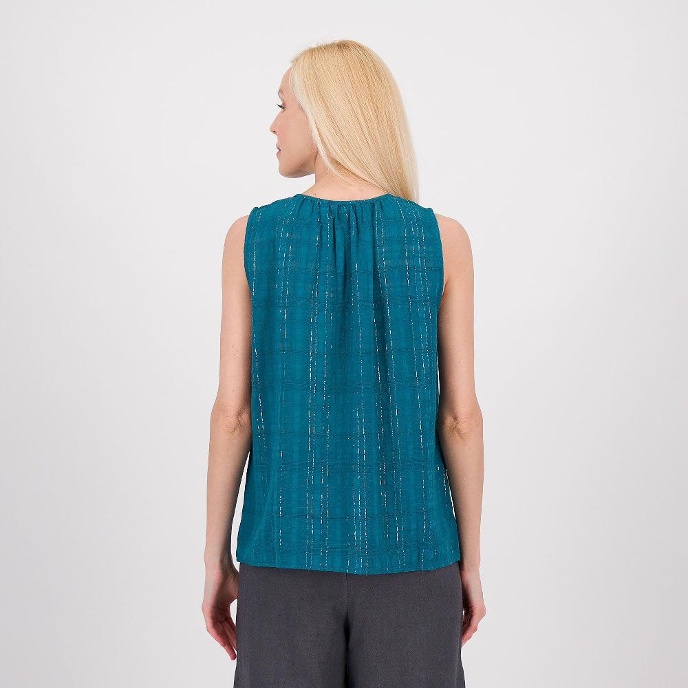 QVC Mood Atelier Top Smanicato Con Scollo Tondo E Goccia Con Bottone