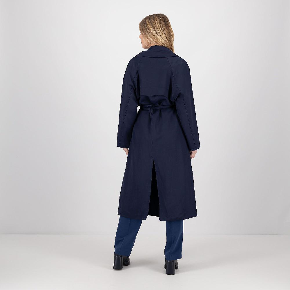 QVC Mood Atelier Trench In Tessuto Di Viscosa E Lino Con Cintura