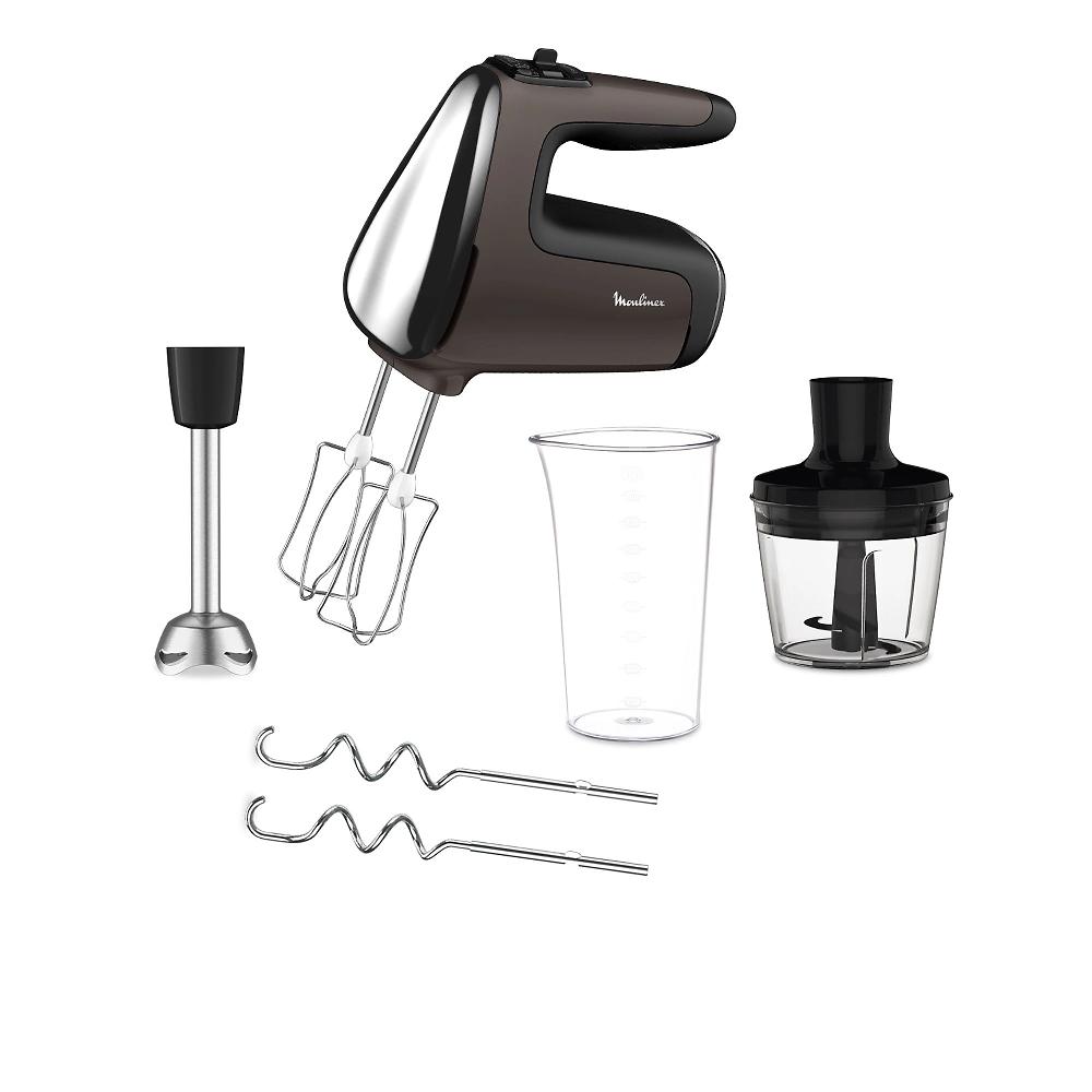 QVC Moulinex Powemix Silence Sbattitore a 2 fruste con accessori