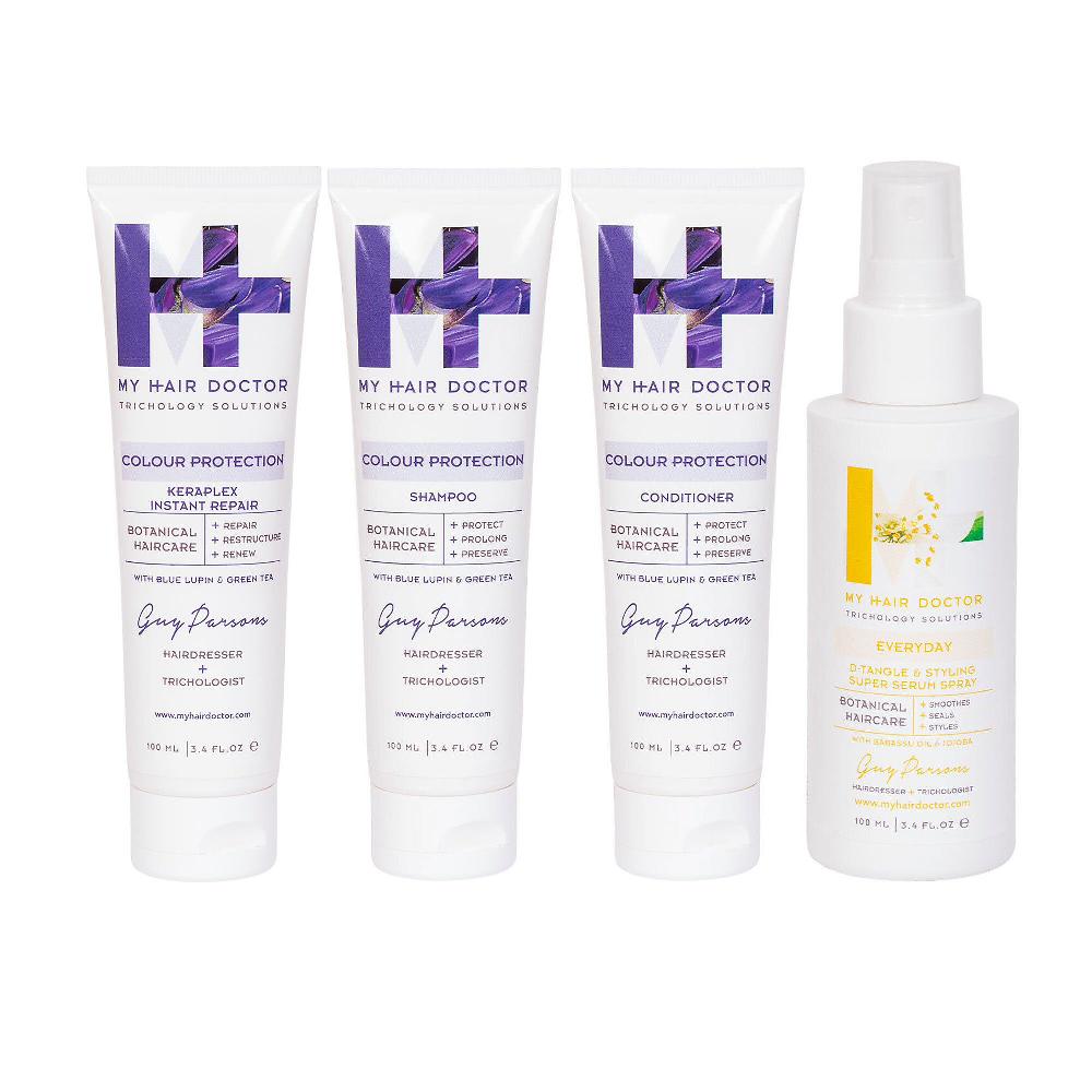 QVC My Hair Doctor Protection kit: shampoo + balsamo + spray + trattamento