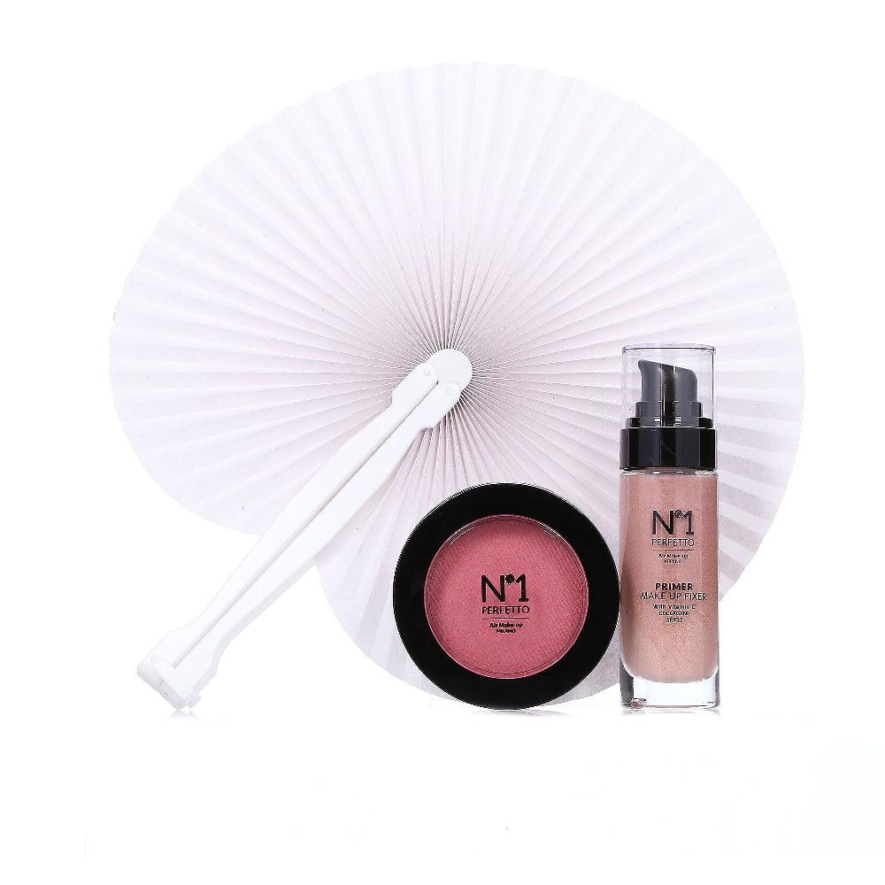 QVC N°1 Perfetto Bronzer Diamond Collagen Fissante Make-up E Ventaglio