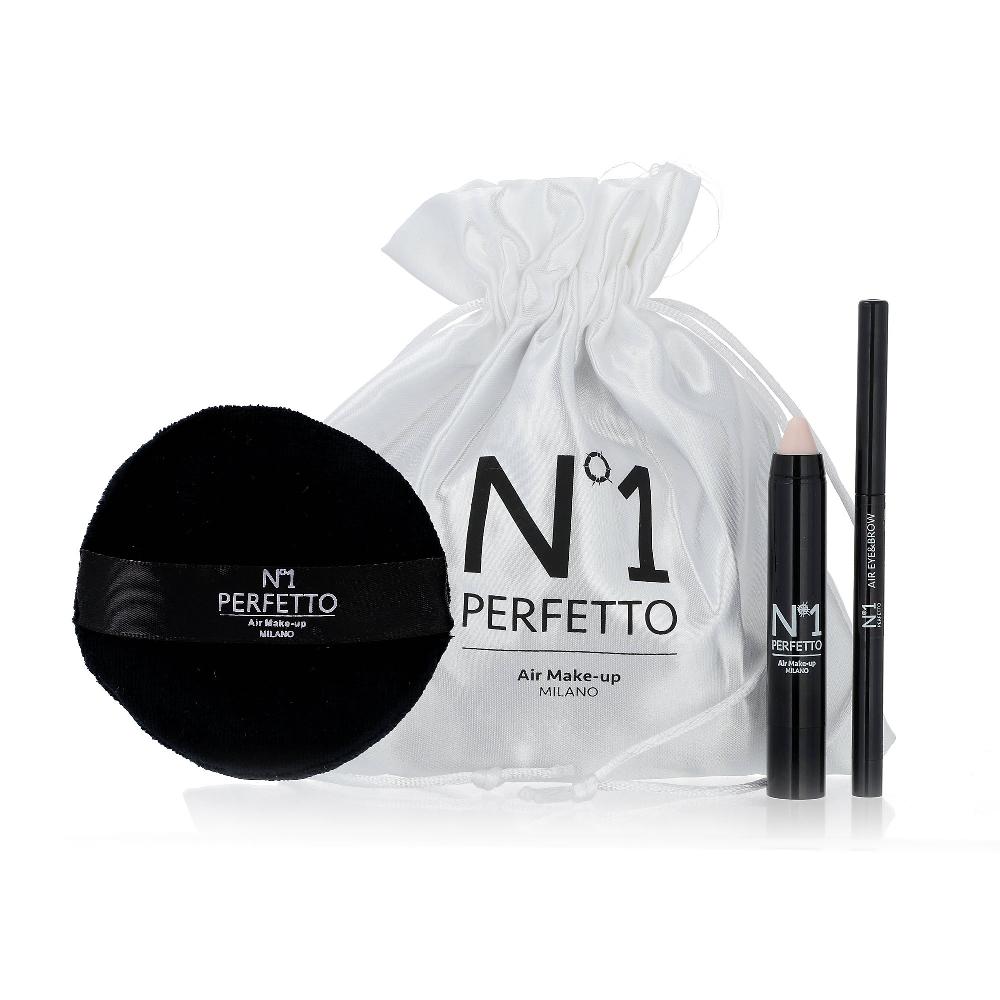 QVC N°1 PERFETTO Primer occhi Collagen + matita occhi nera e piumino in cotone