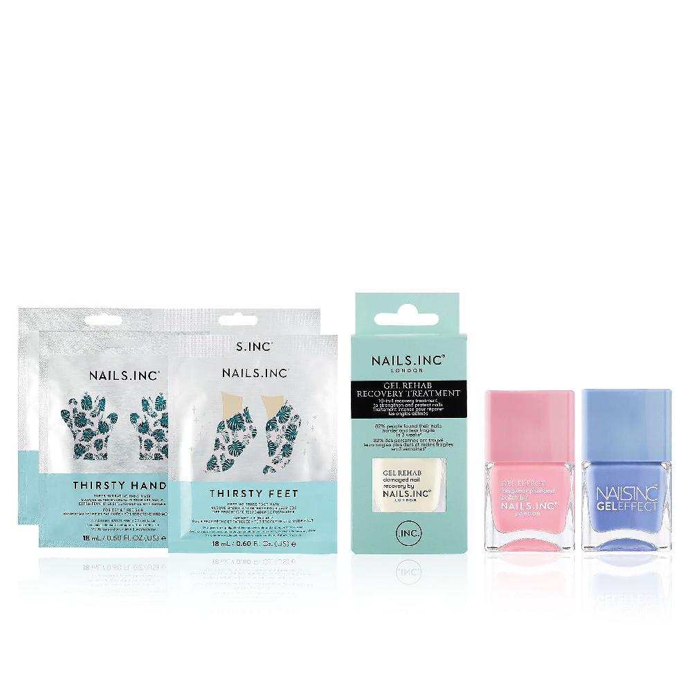 QVC Nails Inc 2 smalti pastello 2 maschere mani 2 maschere piedi