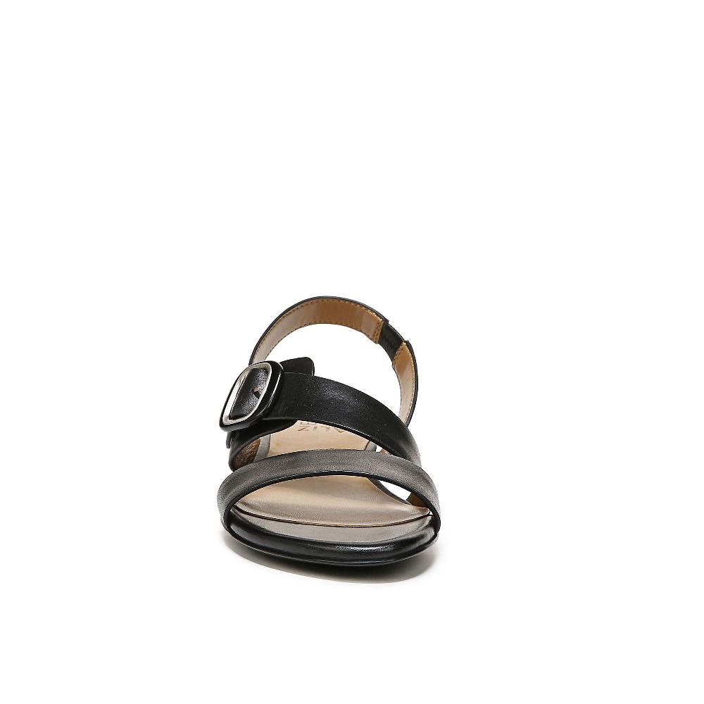 QVC Naturalizer Sandali A Fasce In Pelle Chiusura Con Fibbia Tacco 3 Cm