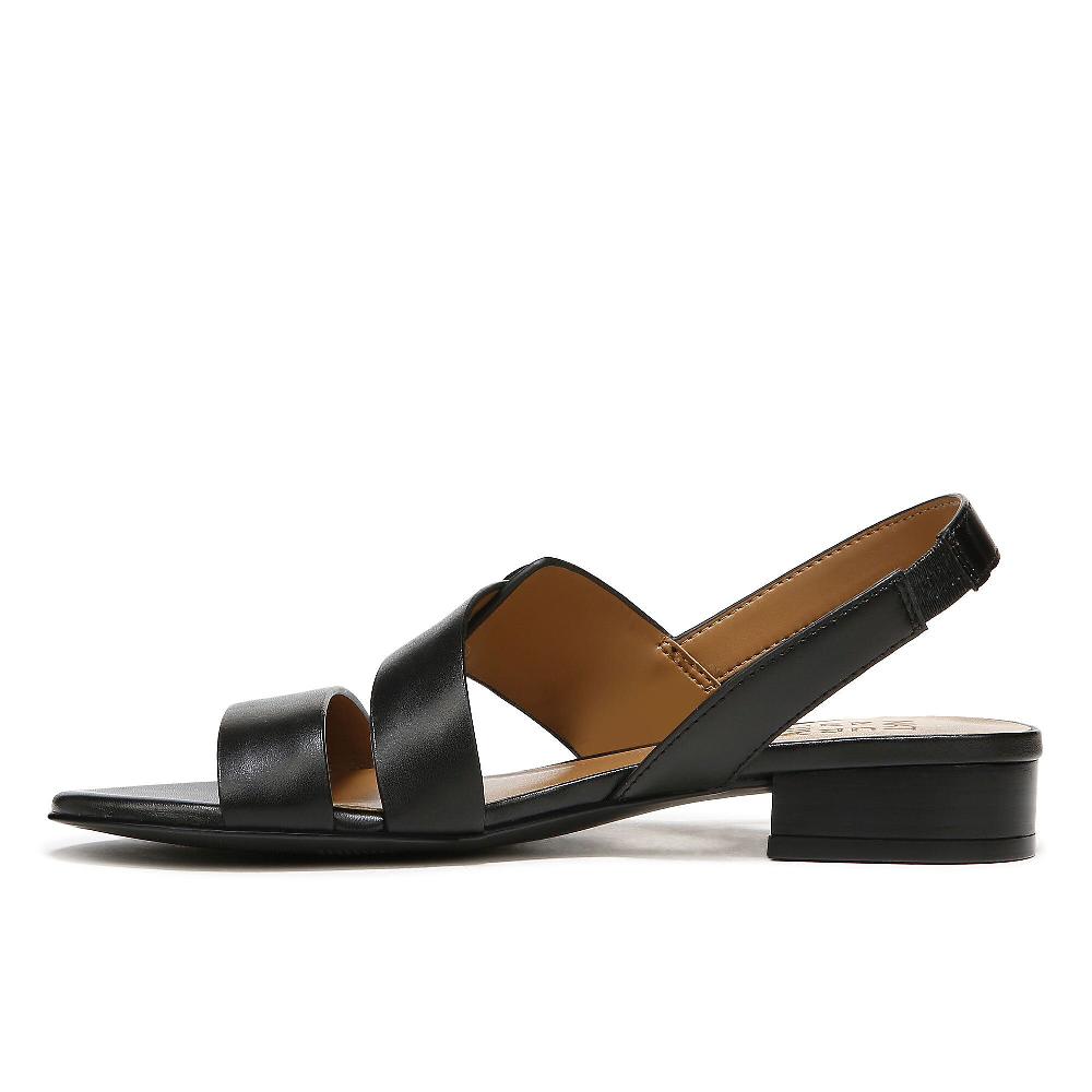 QVC Naturalizer Sandali A Fasce In Pelle Chiusura Con Fibbia Tacco 3 Cm