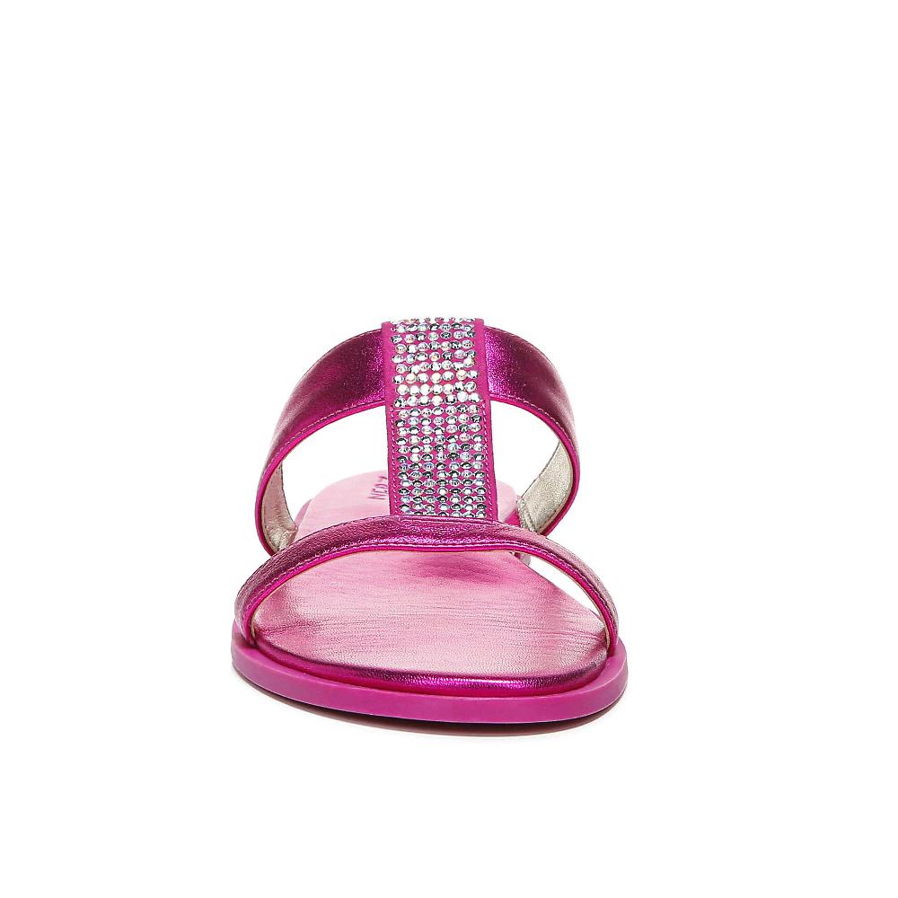 QVC Naturalizer Sandalo In Pelle Tomaia A T Motivo Strass Soletta Contour +