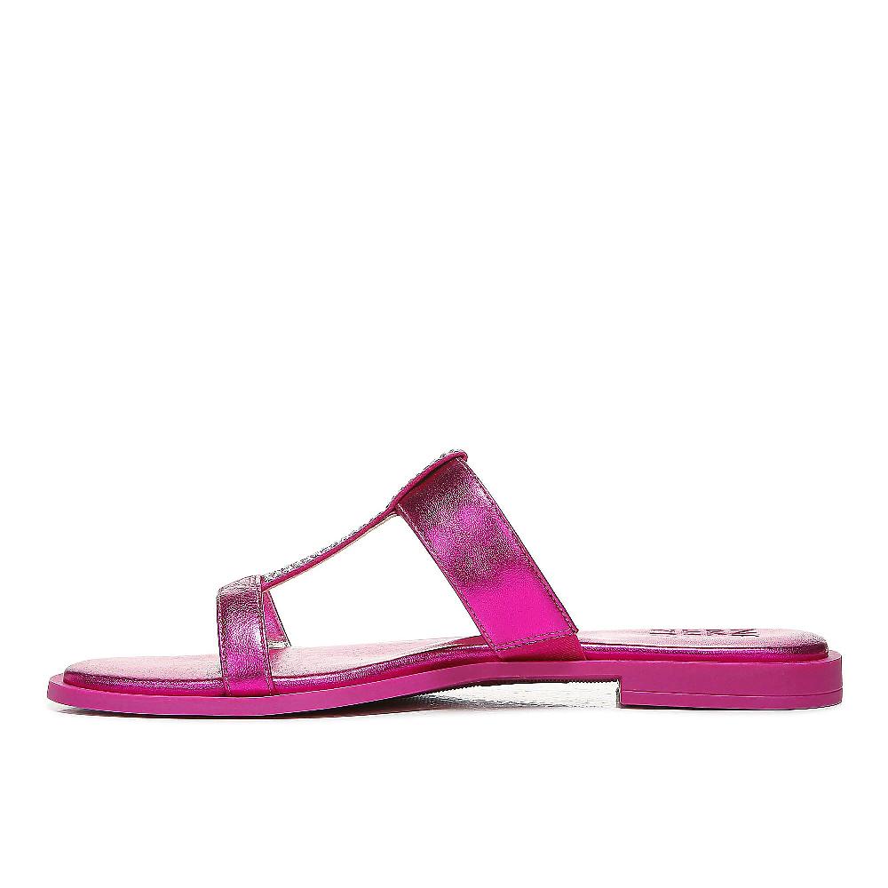 QVC Naturalizer Sandalo In Pelle Tomaia A T Motivo Strass Soletta Contour +