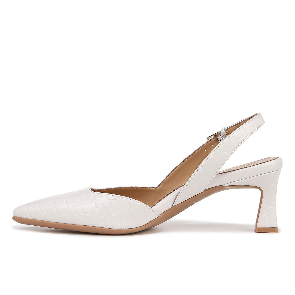 QVC Naturalizer Slingback In Pelle Effetto Cocco Tacco 6 5 Cm