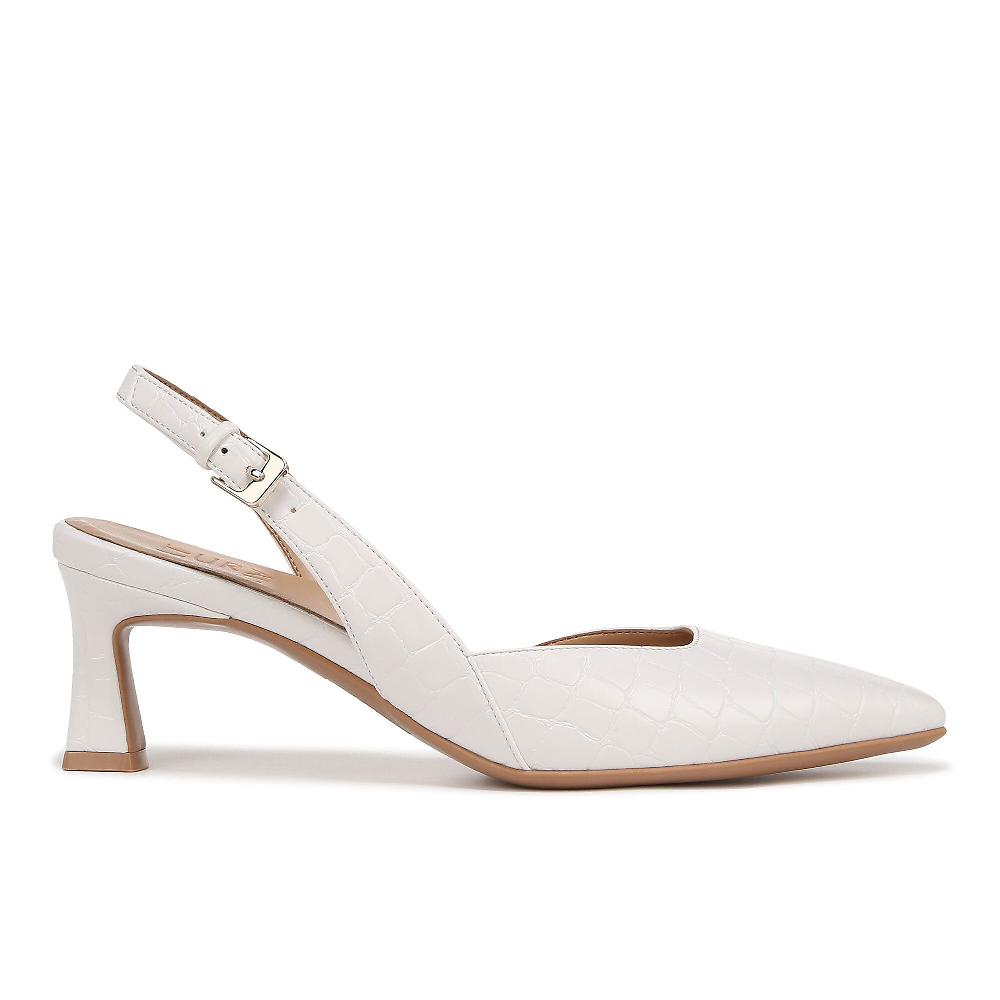 QVC Naturalizer Slingback in pelle effetto cocco tacco 6 5 cm