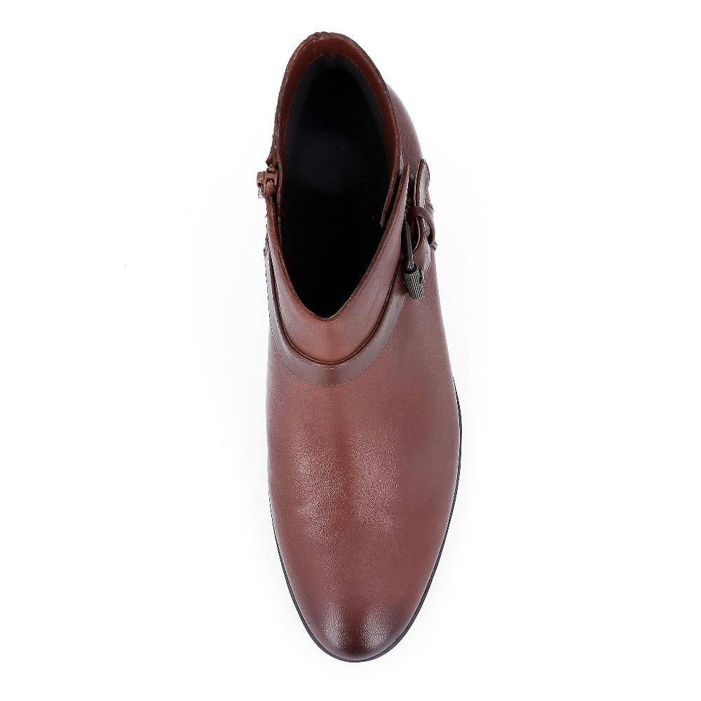 QVC Naturalizer Stivaletti In Pelle Ronan Con Cinturino Tacco 3 5cm