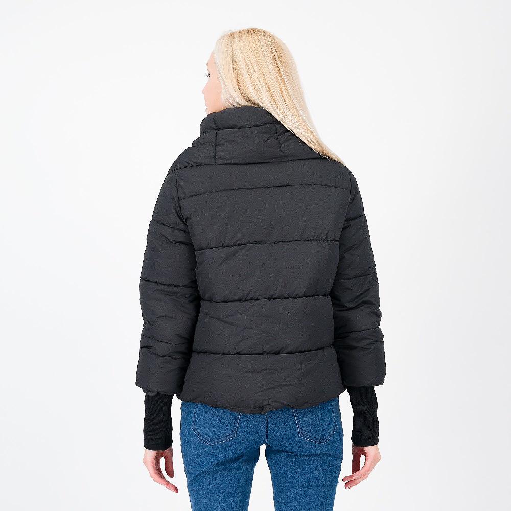 QVC Neropale Piumino Corto Con Sciarpone Polsi In Maglia