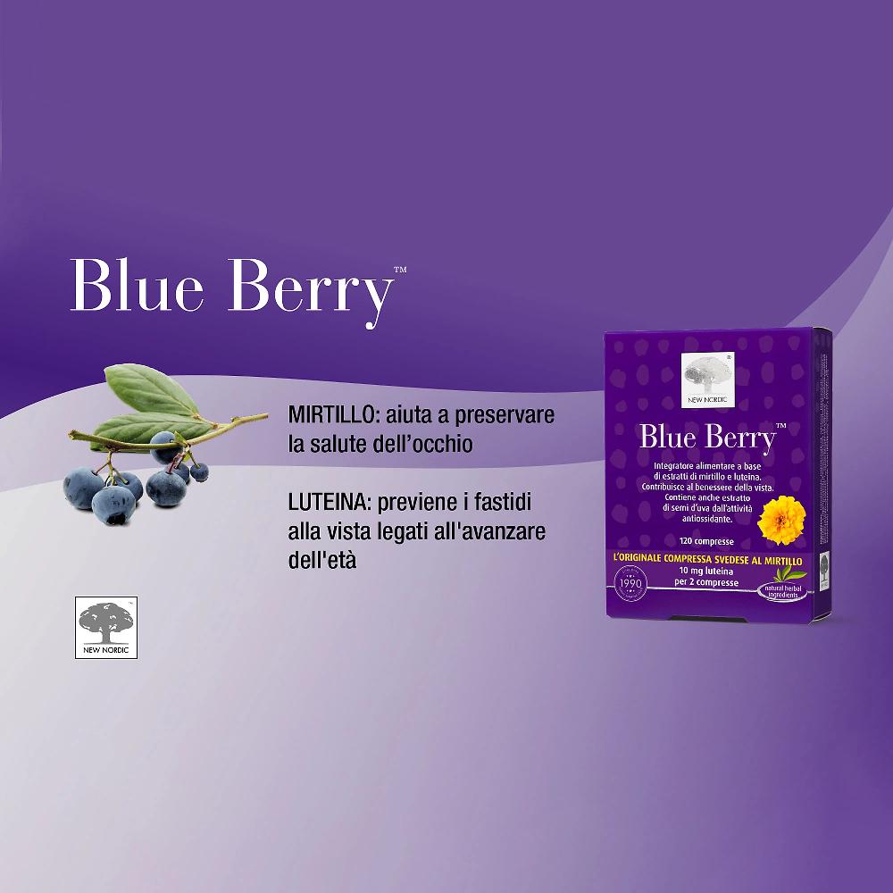 QVC New Nordic Blue Berry Benessere Vista Integratore Alimentare (120cpr)