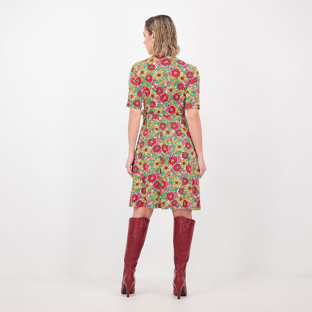 QVC Nina Leonard Abito A Portafoglio Con Maniche Corte