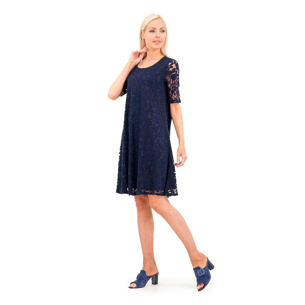 QVC Nina Leonard Abito a trapezio con motivo floreale