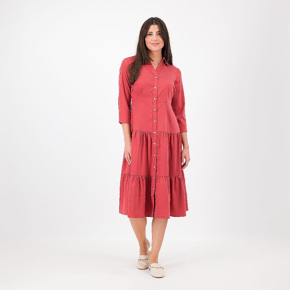 QVC Nina Leonard Abito chemisier in tessuto elasticizzato