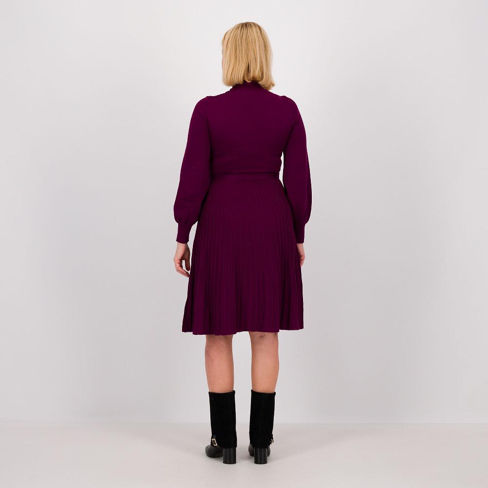 QVC Nina Leonard Abito In Maglia Con Maniche Balloon E Collo A Lupetto