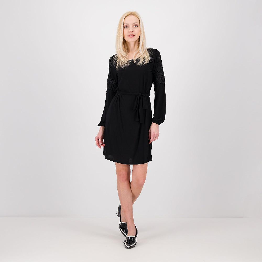QVC Nina Leonard Abito midi con manica lunga a palloncino