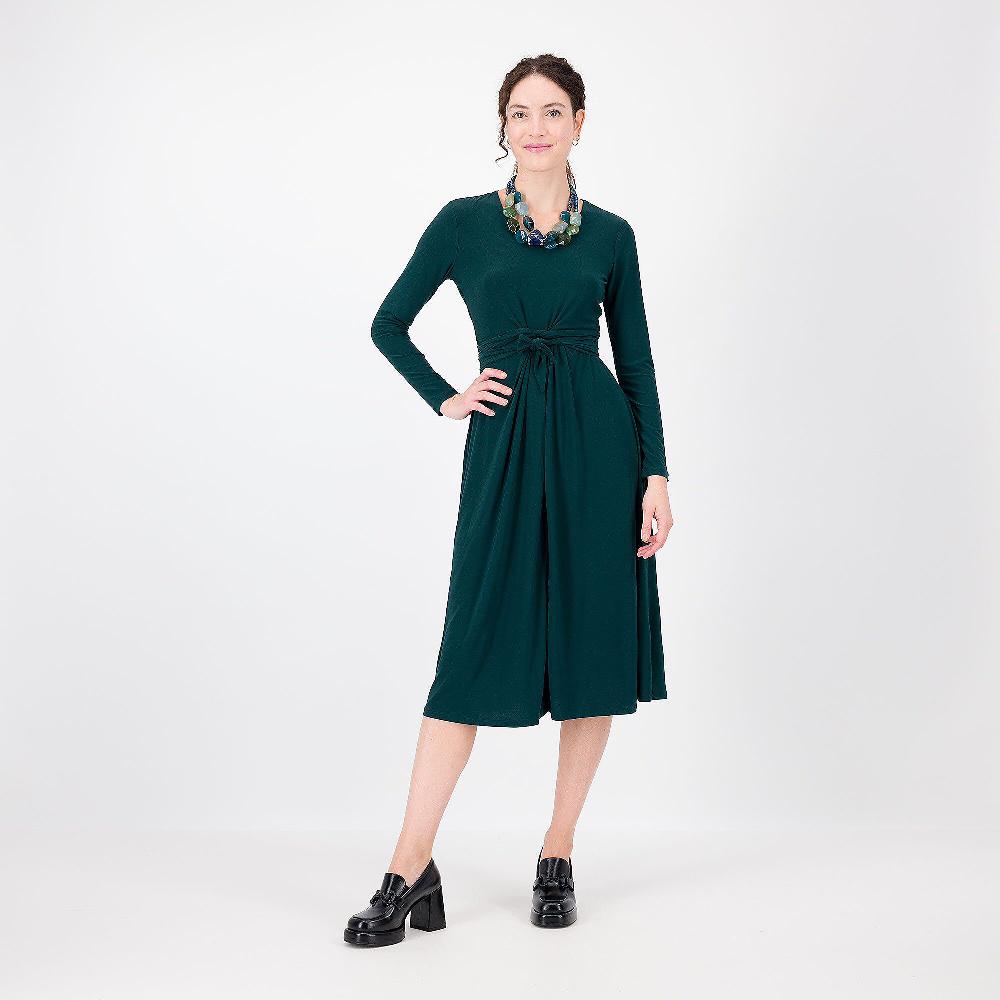 QVC Nina Leonard Abito midi in jersey opaco stretch