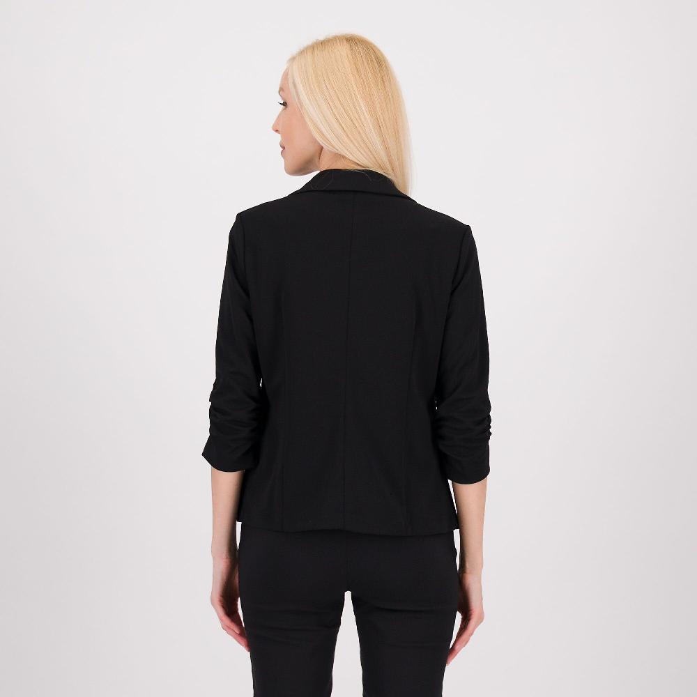 QVC Nina Leonard Blazer Cropped In Tessuto Crêpe E Maniche 3/4