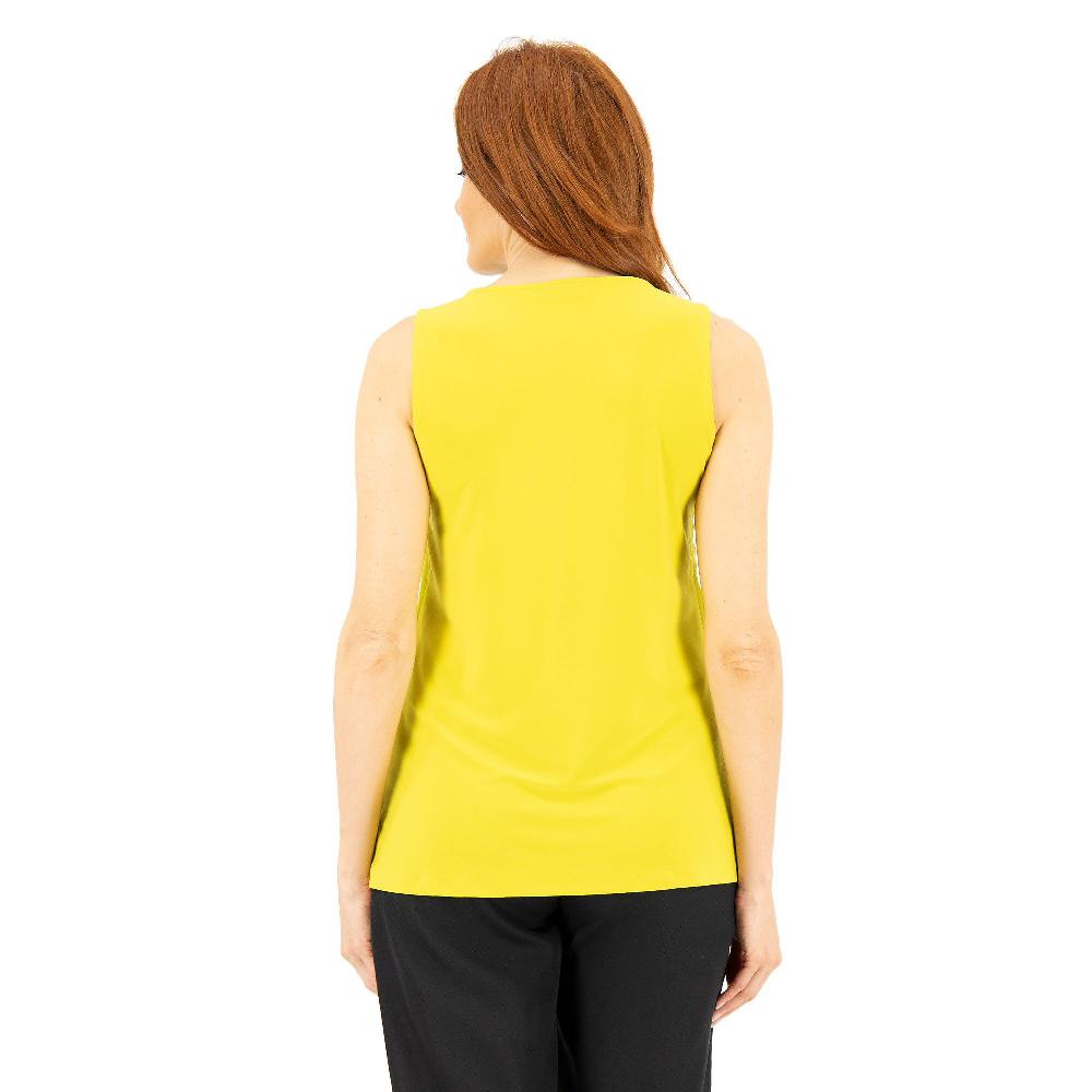 QVC Nina Leonard Blusa Smanicata Con Pannelli Sovrapposti