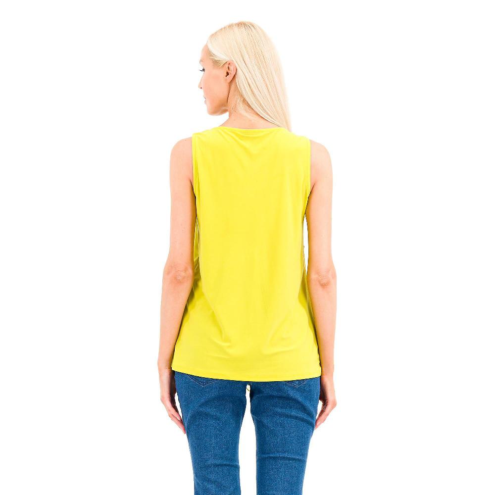 QVC Nina Leonard Blusa Smanicata Con Pannelli Sovrapposti