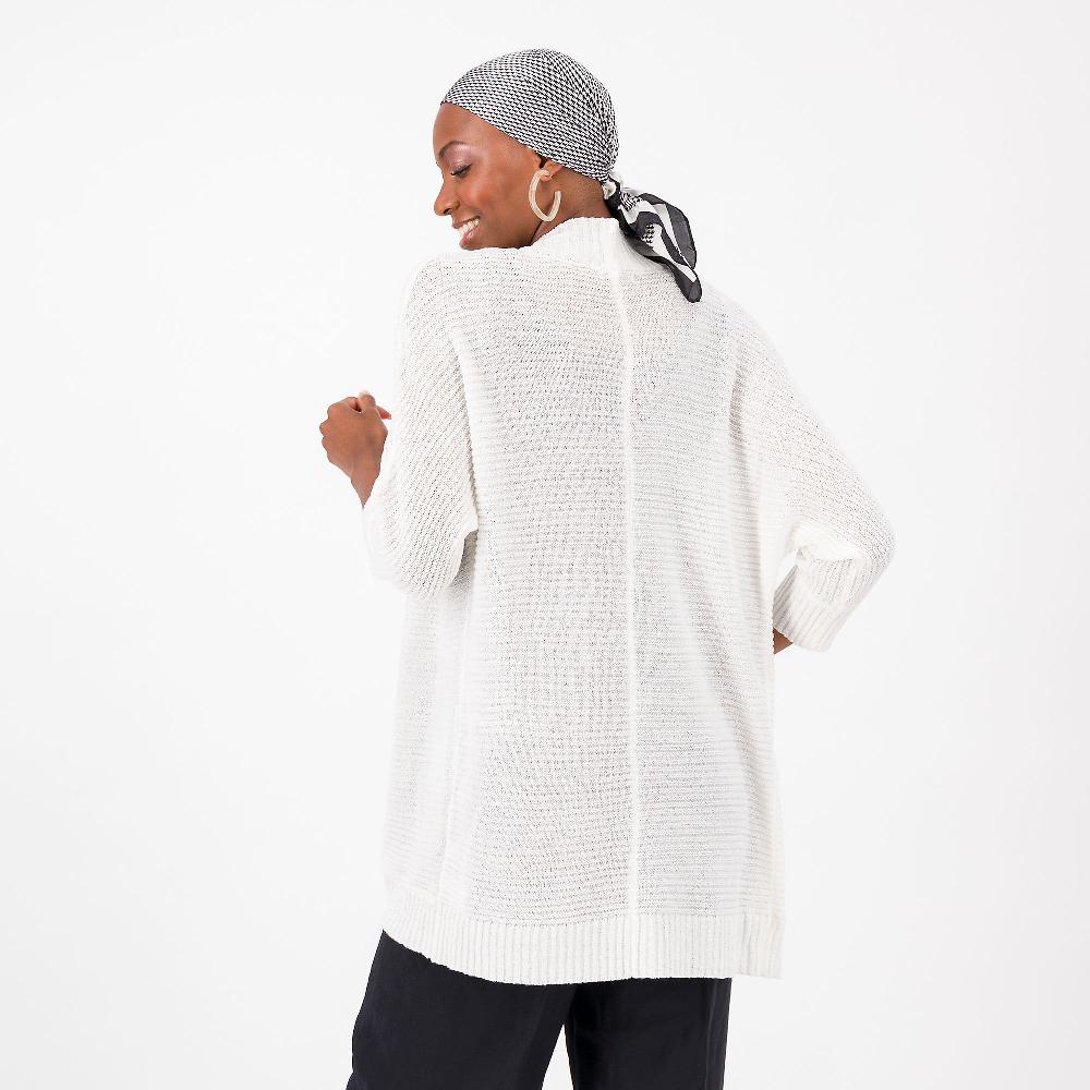 QVC Nina Leonard Cardigan In Maglia Con Maniche 3/4 A Pipistrello