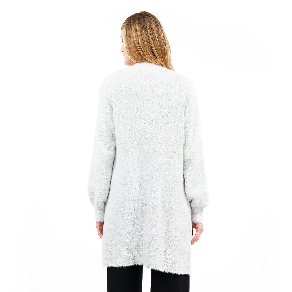 QVC Nina Leonard Cardigan Lungo In Maglia Maniche A Baloon