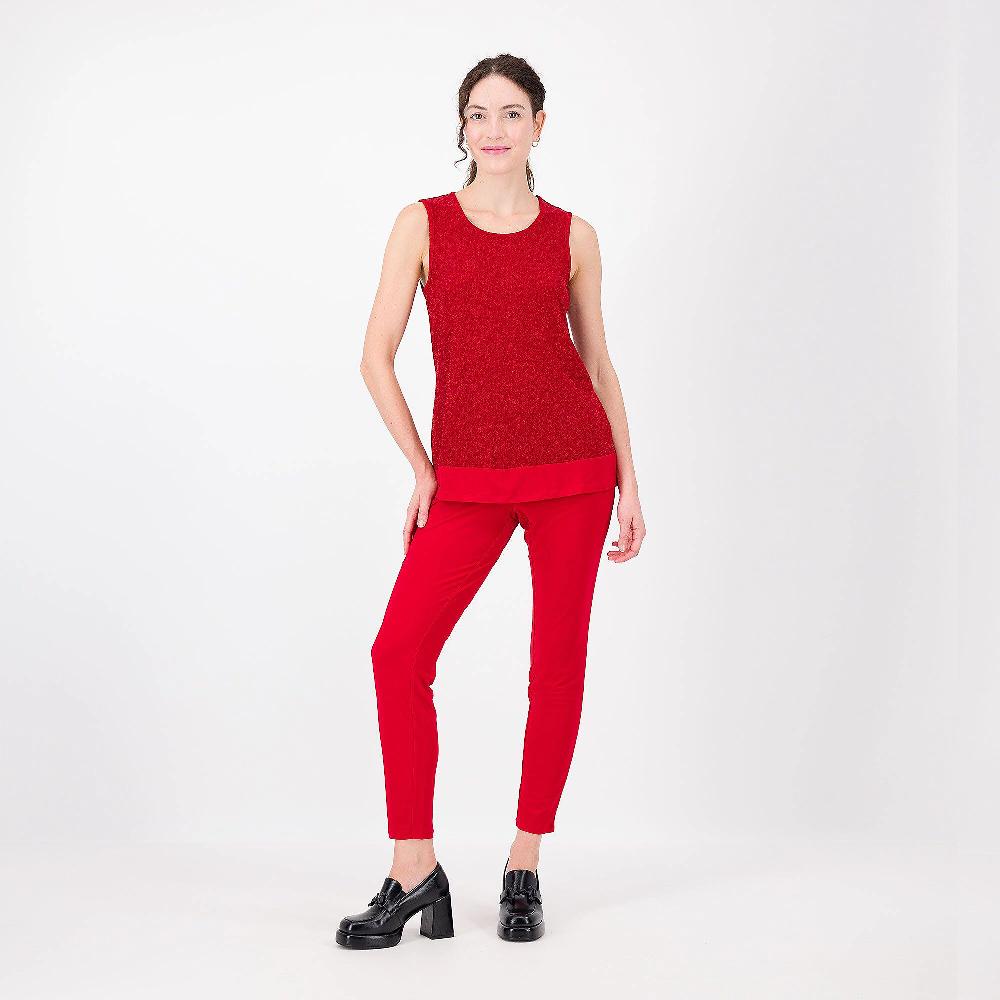 QVC Nina Leonard Completo: Cardigan E Top Con Glitter E Pantaloni Tinta Unita