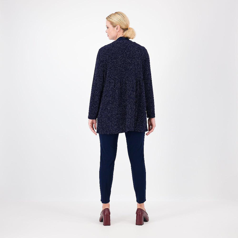 QVC Nina Leonard Completo: Cardigan E Top Con Glitter E Pantaloni Tinta Unita
