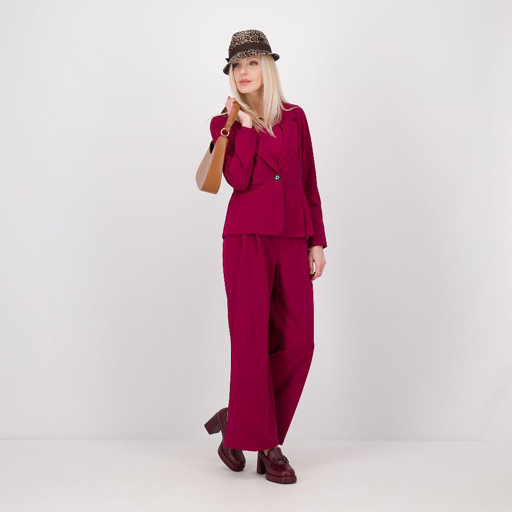 QVC Nina Leonard Giacca In Crèpe Stretch Linea A Peplo Collo Con Rever