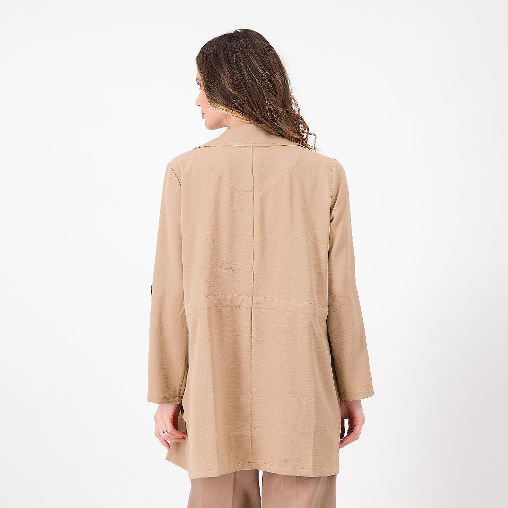 QVC Nina Leonard Giacca Sahariana Con Ampio Collo Rever
