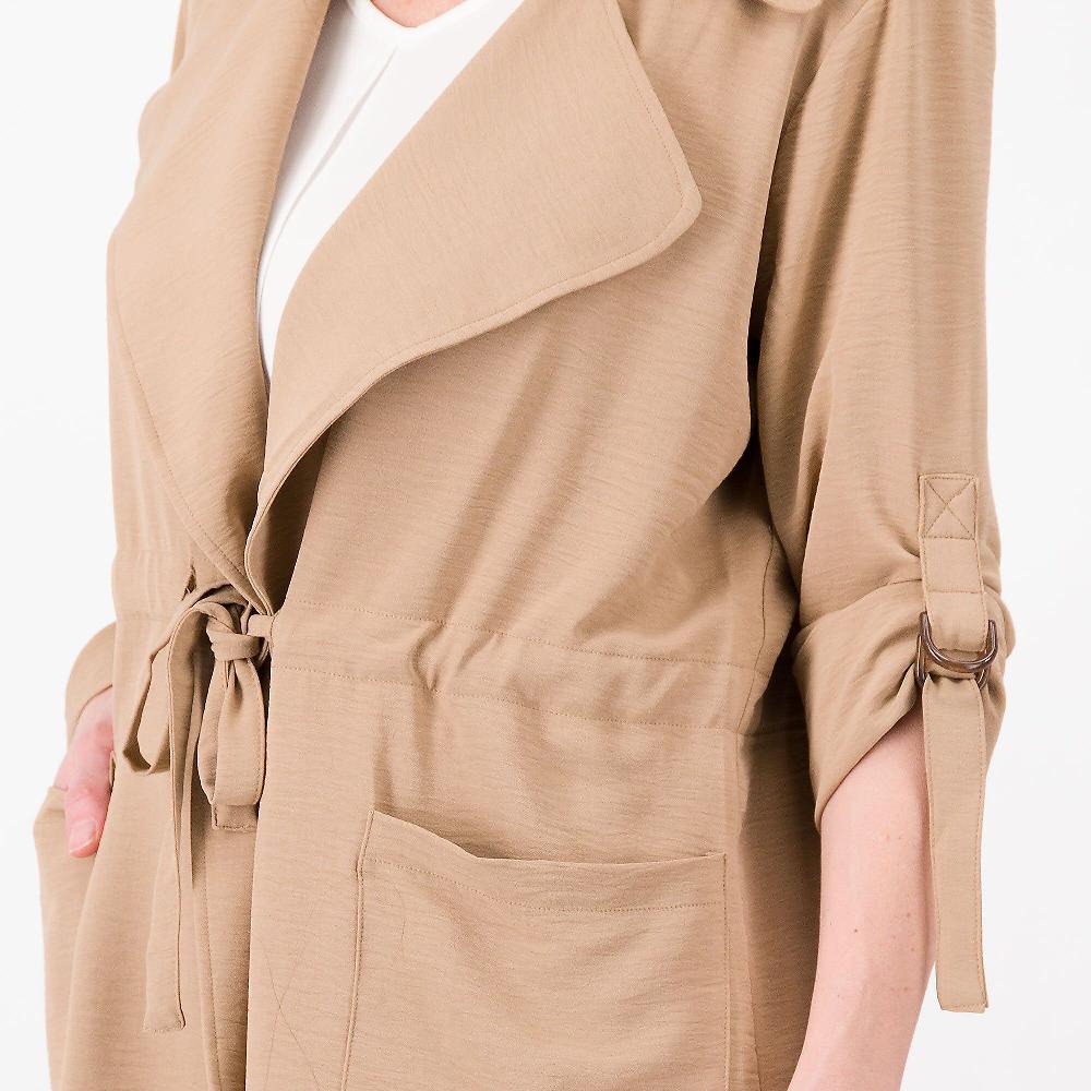 QVC Nina Leonard Giacca Sahariana Con Ampio Collo Rever