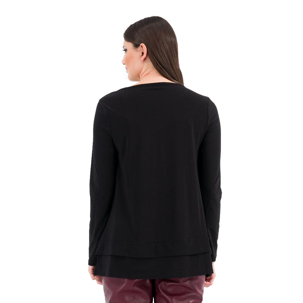 QVC Nina Leonard Maglia A Maniche Lunghe Con Scollo A V