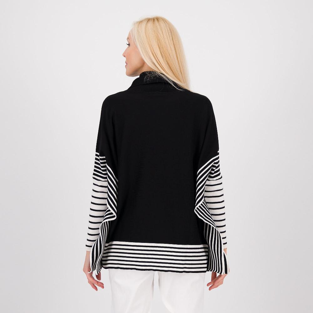 QVC Nina Leonard Maglia A Poncho Con Collo Ad Anello E Maniche Lunghe