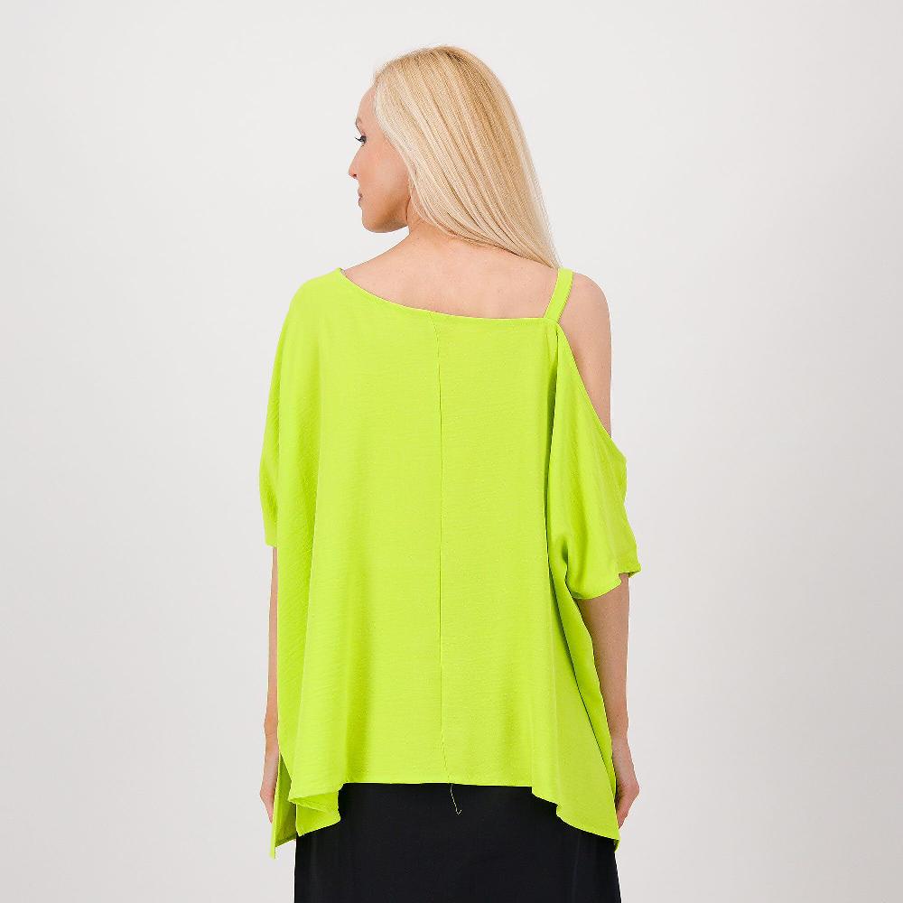 QVC Nina Leonard Maglia Ampia Asimmetrica Con Spalla Scoperta